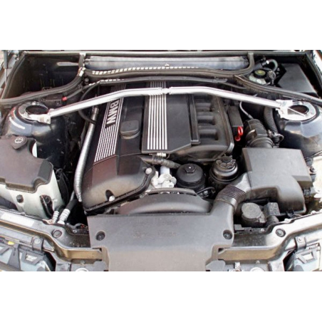 BMW E46 3 Series (1998-2004) 6 Cylinder M Front Up Aluminium Strut Tower Bar Brace Stress BMW E46 3 Series (1998-2004) 6 Cylinder M Front Up Aluminium Strut Tower Bar Brace Stress