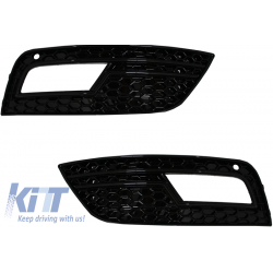 Fog Lamp Covers suitable for AUDI A4 B8 facelift (2012-up) Black RS4 Design
