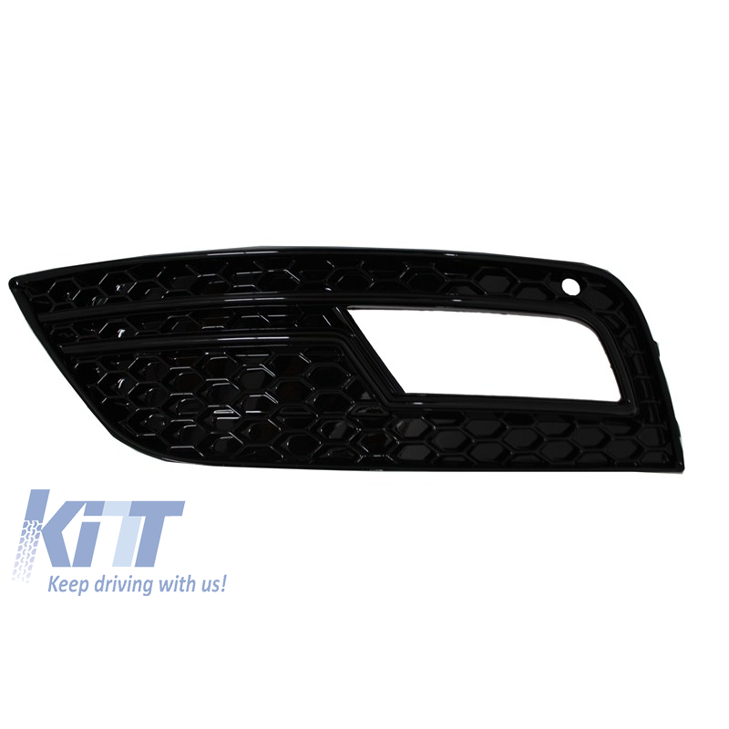 Fog Lamp Covers suitable for AUDI A4 B8 facelift (2012-up) Black RS4 Design