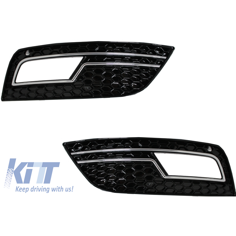 Fog Lamp Covers suitable for AUDI A4 B8 facelift (2012-up) RS4 Design