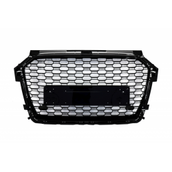 Badgeless Front Grille suitable for AUDI A1 8X Facelift (2015-2018) RS1 Design Piano Black
