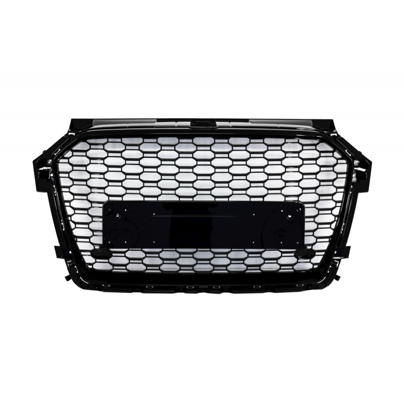 Badgeless Front Grille suitable for AUDI A1 8X Facelift (2015-2018) RS1 Design Piano Black