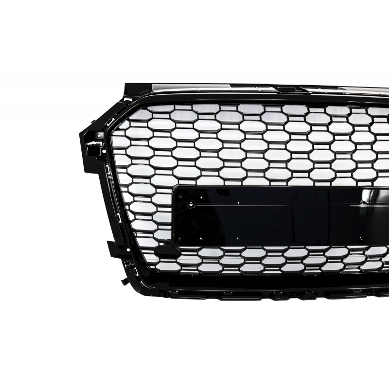 Badgeless Front Grille suitable for AUDI A1 8X Facelift (2015-2018) RS1 Design Piano Black