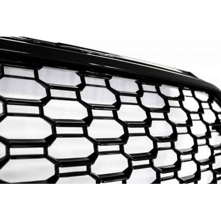 Badgeless Front Grille suitable for AUDI A1 8X Facelift (2015-2018) RS1 Design Piano Black Badgeless Front Grille suitable for AUDI A1 8X Facelift (2015-2018) RS1 Design Piano Black