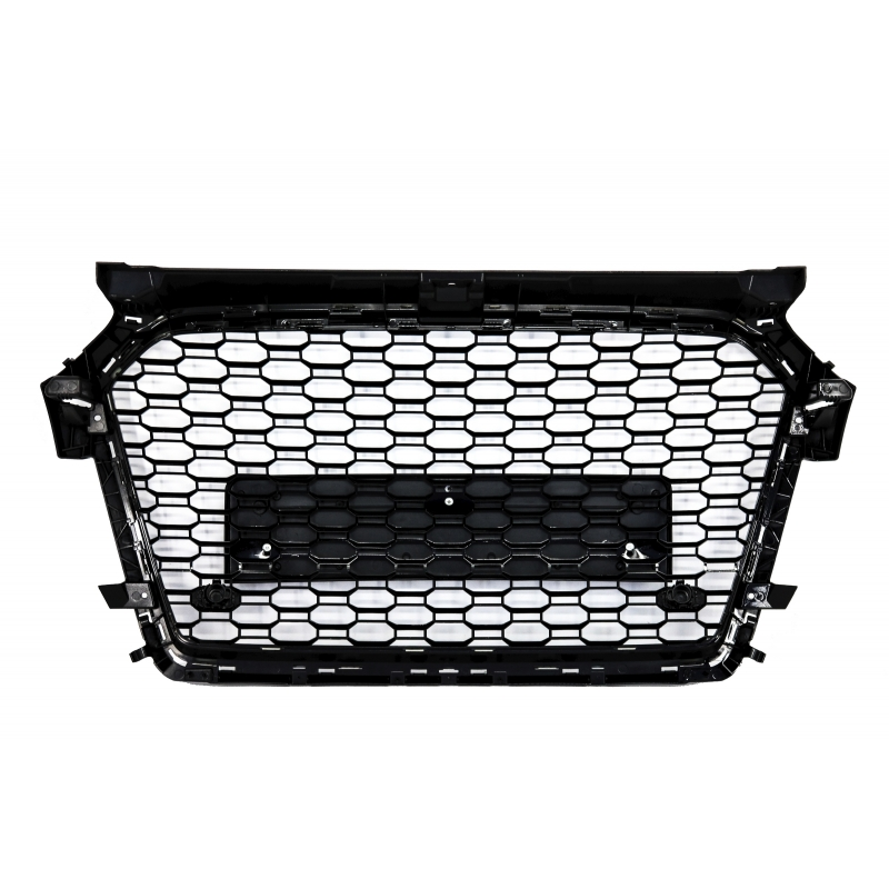 Badgeless Front Grille suitable for AUDI A1 8X Facelift (2015-2018) RS1 Design Piano Black