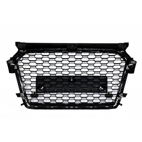 Badgeless Front Grille suitable for AUDI A1 8X Facelift (2015-2018) RS1 Design Piano Black Badgeless Front Grille suitable for AUDI A1 8X Facelift (2015-2018) RS1 Design Piano Black