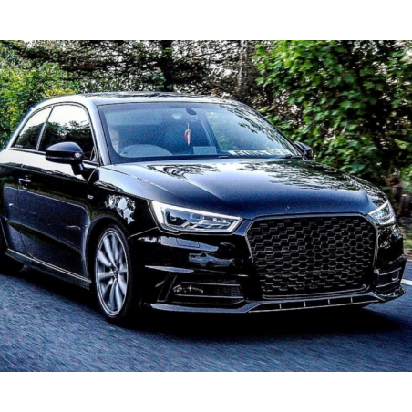 Badgeless Front Grille suitable for AUDI A1 8X Facelift (2015-2018) RS1 Design Piano Black Badgeless Front Grille suitable for AUDI A1 8X Facelift (2015-2018) RS1 Design Piano Black