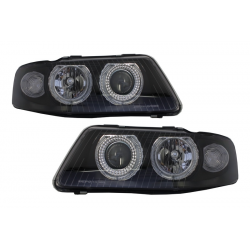 Headlights Angel Eye suitable for AUDI A3 8L (2000-2003) Black