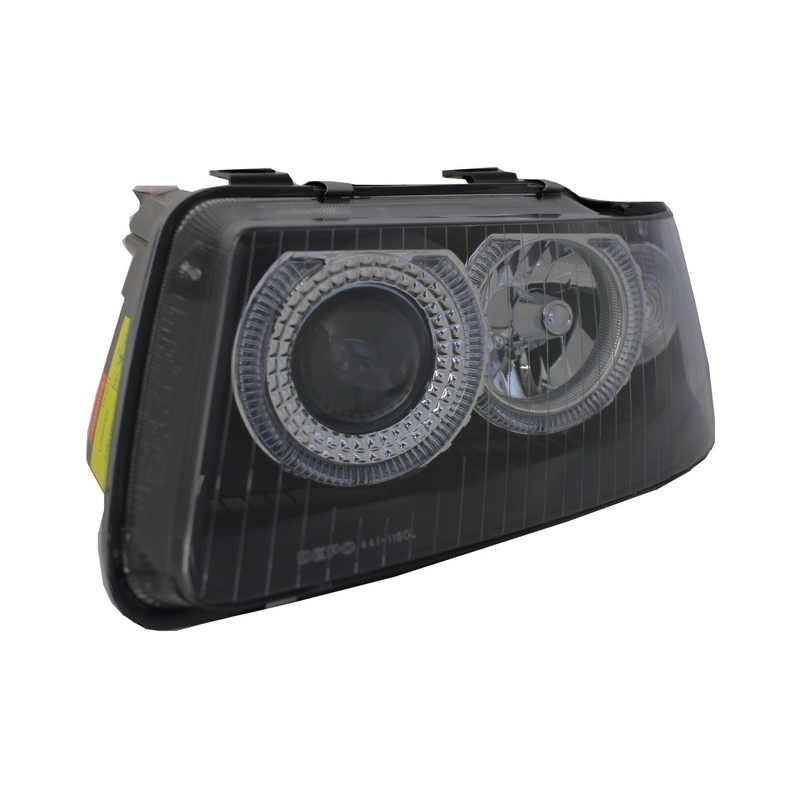Headlights Angel Eye suitable for AUDI A3 8L (2000-2003) Black