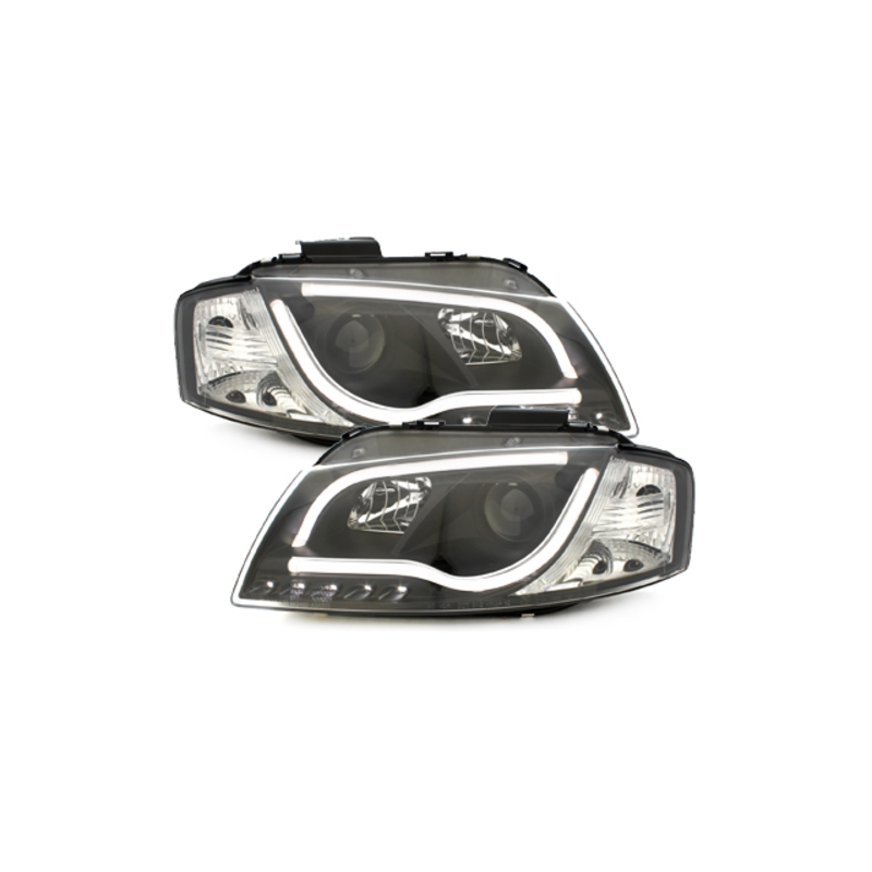 D-LITE Evo headlights suitable for AUDI A3 8P daytime running light black