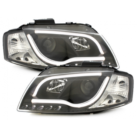 D-LITE Evo headlights suitable for AUDI A3 8P daytime running light black D-LITE Evo headlights suitable for AUDI A3 8P daytime running light black