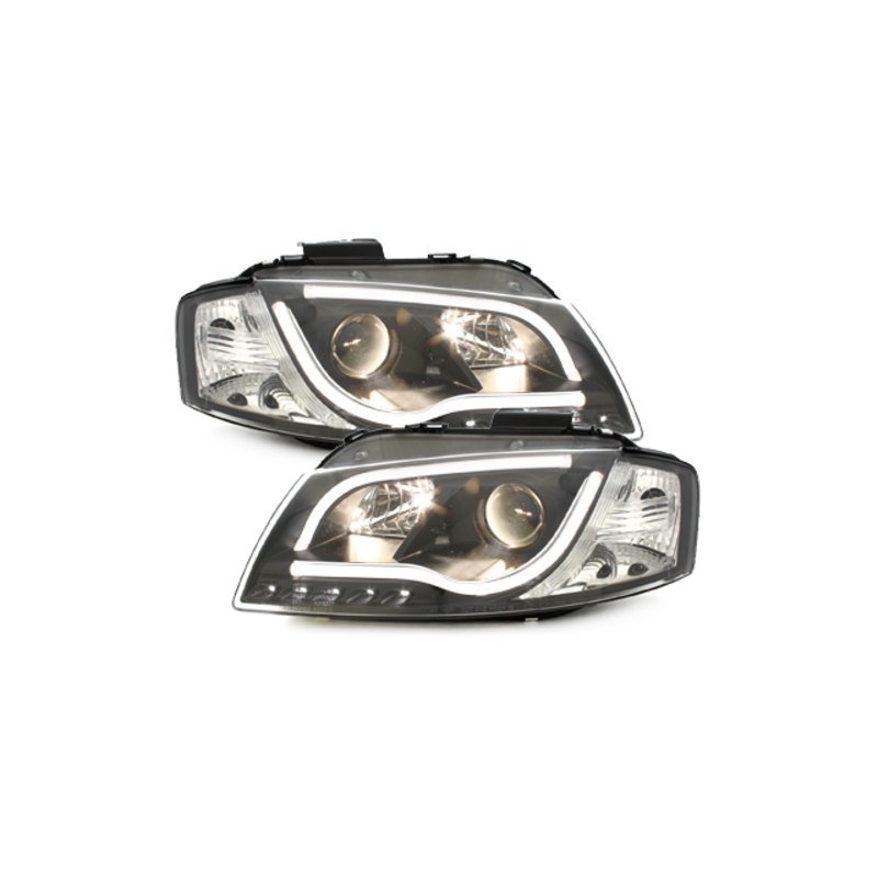 D-LITE Evo headlights suitable for AUDI A3 8P daytime running light black