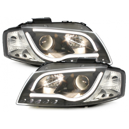 D-LITE Evo headlights suitable for AUDI A3 8P daytime running light black D-LITE Evo headlights suitable for AUDI A3 8P daytime running light black