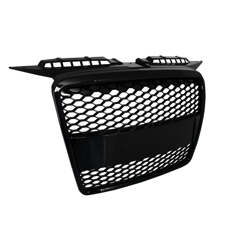 Badgeless Front Grille suitable for AUDI A3 8P (2004-2007) RS Design Piano Black