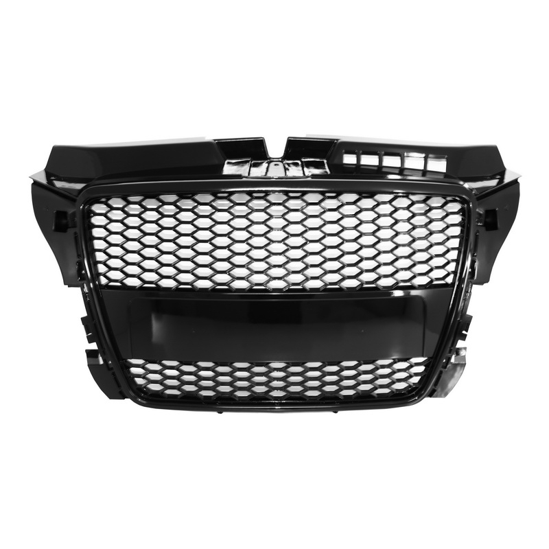 Badgeless Front Grille suitable for AUDI A3 8P Facelift (2007-2012) RS Design Piano Black
