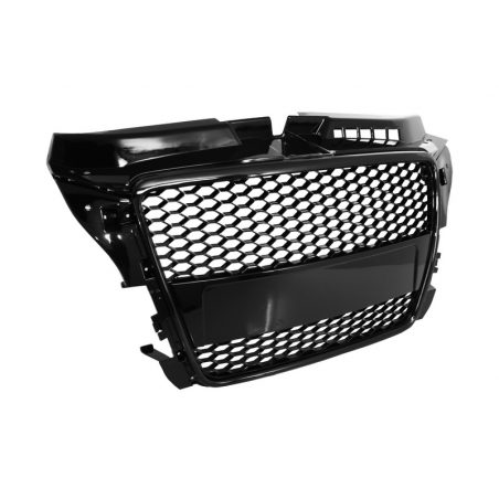 Badgeless Front Grille suitable for AUDI A3 8P Facelift (2007-2012) RS Design Piano Black Badgeless Front Grille suitable for AUDI A3 8P Facelift (2007-2012) RS Design Piano Black