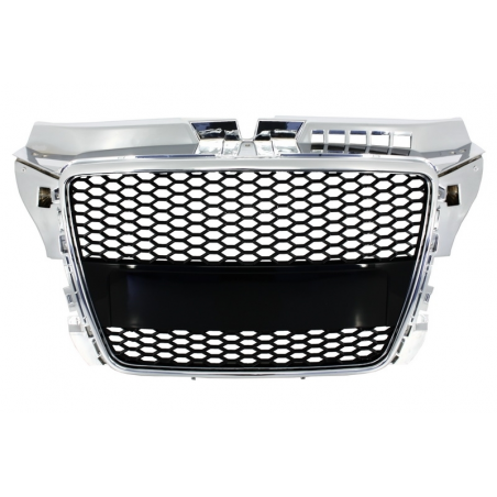 Badgeless Front Grille suitable for AUDI A3 8P Facelift (2007-2012) RS Design Badgeless Front Grille suitable for AUDI A3 8P Facelift (2007-2012) RS Design