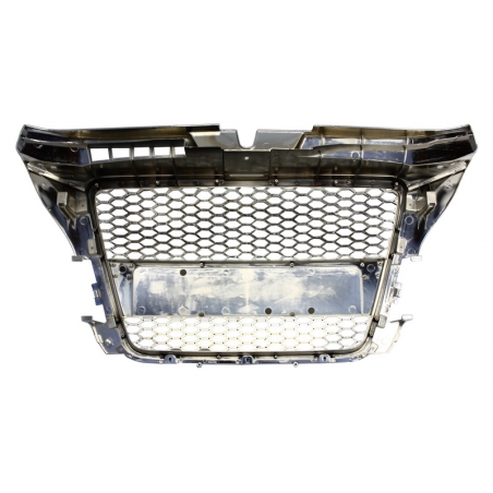 Badgeless Front Grille suitable for AUDI A3 8P Facelift (2007-2012) RS Design Badgeless Front Grille suitable for AUDI A3 8P Facelift (2007-2012) RS Design
