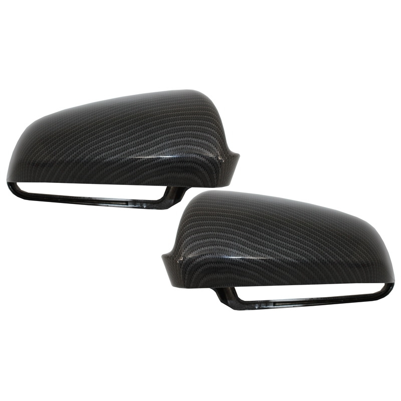 Mirror Covers suitable for AUDI S3 A3 (8P), S4 A4 (B6, B7), S6 A6 (4F) Carbon Film Hydrographic Coating