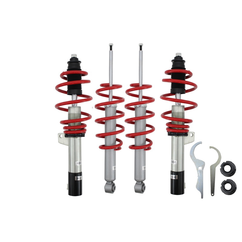 Height Adjustable Sport Coilover RED LINE Suspension Kit Volkswagen suitable for VW GOLF 5 / GOLF 6 / AUDI A3 8P / Seat Leon 1P