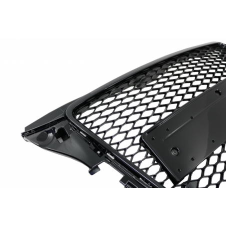 Badgeless Front Grille suitable for AUDI A3 8P Facelift (2007-2012) RS Design Honeycomb Piano Black Grille With PDC Covers Badgeless Front Grille suitable for AUDI A3 8P Facelift (2007-2012) RS Design Honeycomb Piano Black Grille With PDC Covers