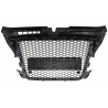 Badgeless Front Grille suitable for AUDI A3 8P Facelift (2007-2012) RS Design Honeycomb Piano Black Grille With PDC Covers Badgeless Front Grille suitable for AUDI A3 8P Facelift (2007-2012) RS Design Honeycomb Piano Black Grille With PDC Covers