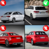 Suitable for AUDI A3 8V Hatchback Sportback (2012-2015) Rear Bumper Valance Diffuser S3 Design Suitable for AUDI A3 8V Hatchback Sportback (2012-2015) Rear Bumper Valance Diffuser S3 Design