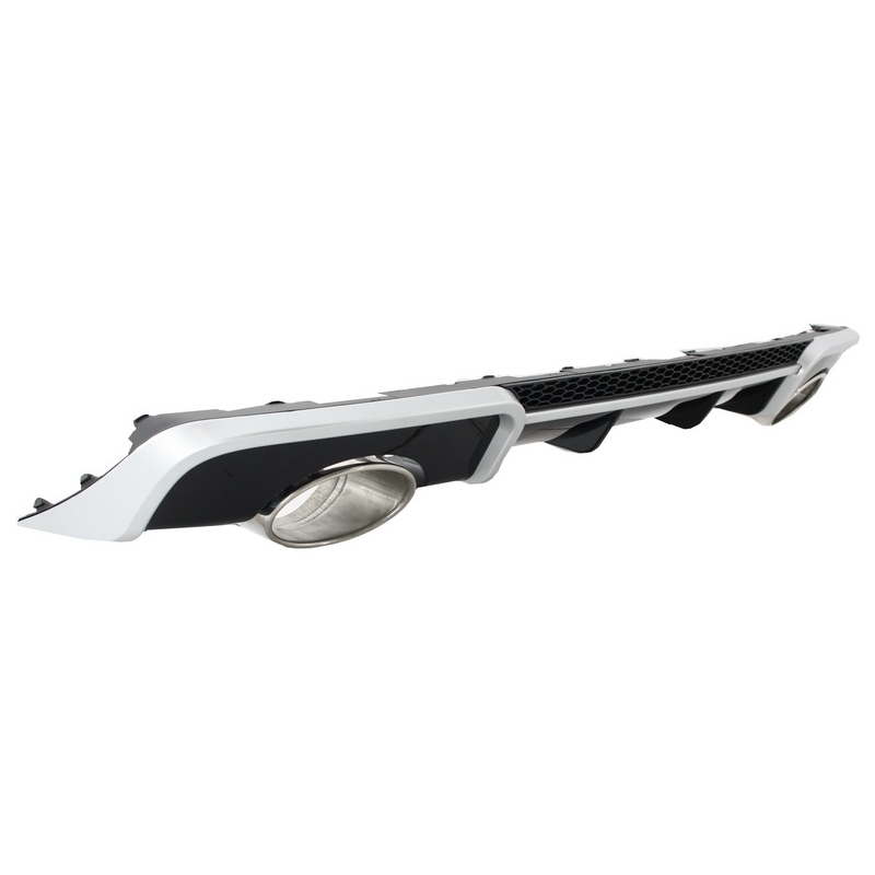 Rear Bumper Valance Diffuser & Exhaust Tips suitable for AUDI A3 8V Hatchback Sportback (2012-2015) RS3 Design
