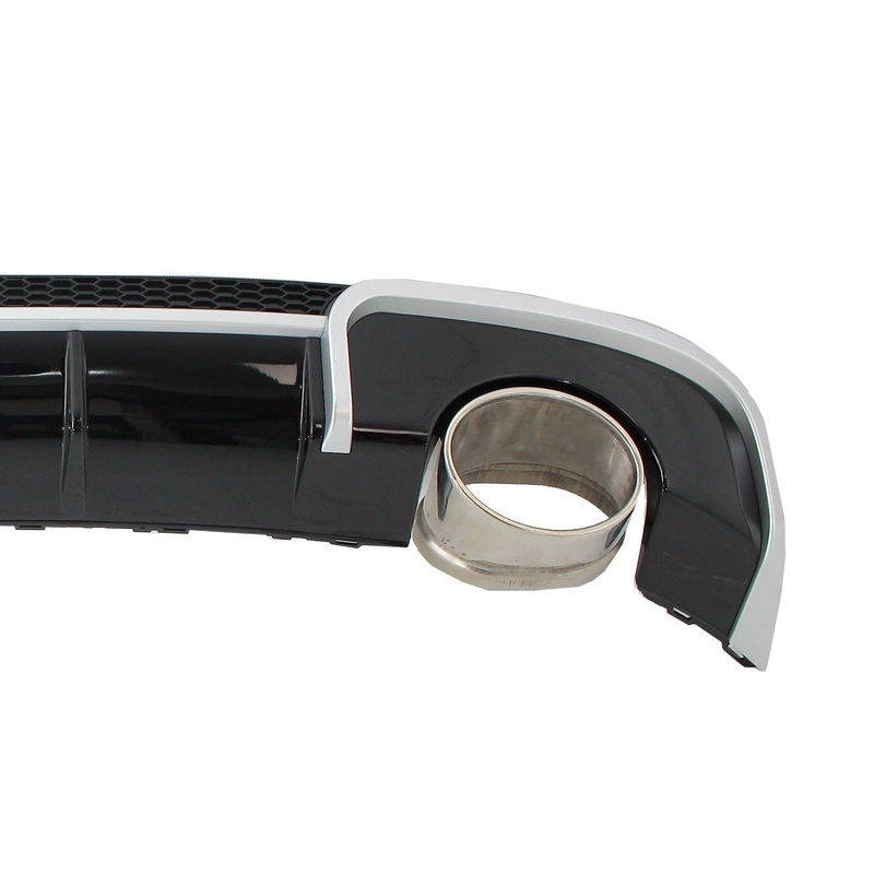 Rear Bumper Valance Diffuser & Exhaust Tips suitable for AUDI A3 8V Hatchback Sportback (2012-2015) RS3 Design