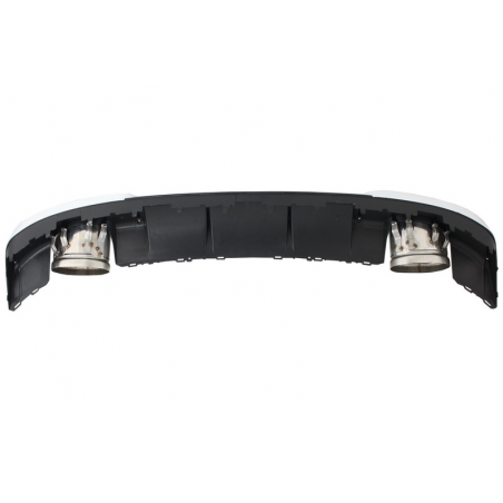 Rear Bumper Valance Diffuser & Exhaust Tips suitable for AUDI A3 8V Hatchback Sportback (2012-2015) RS3 Design