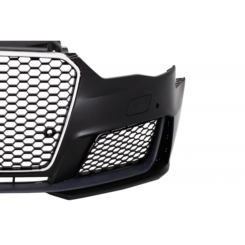 Front Bumper suitable for AUDI A3 8V (2012-2015) 5D Hatchback Sportback RS3 Look Chrome Black