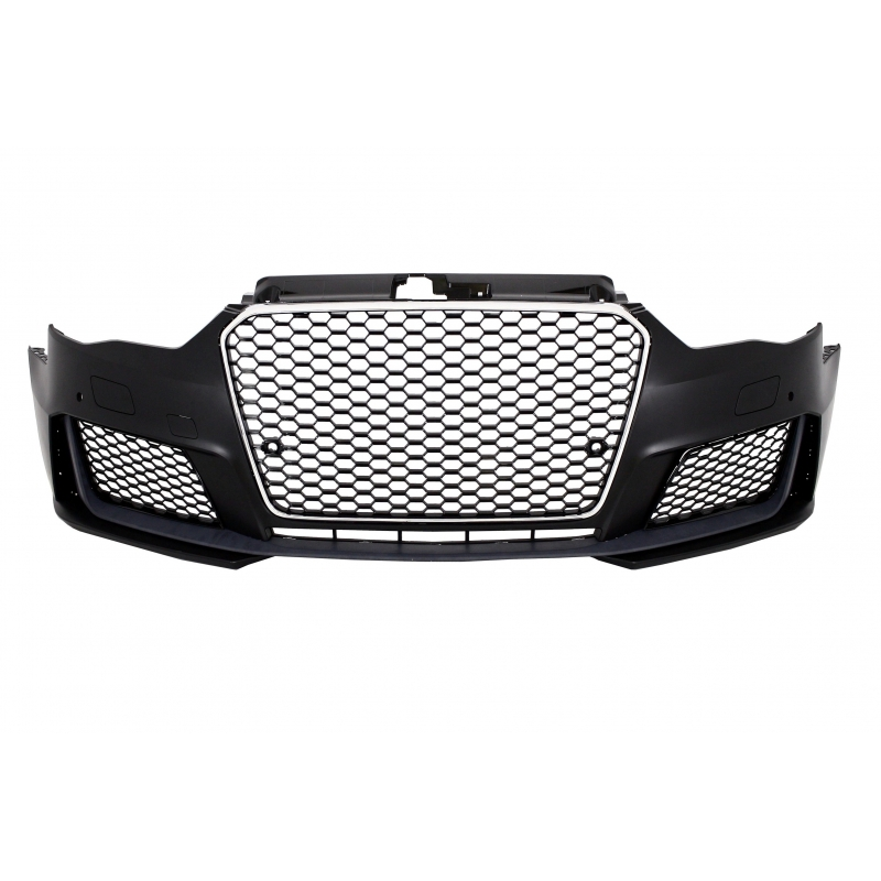 Front Bumper suitable for AUDI A3 8V (2012-2015) 5D Hatchback Sportback RS3 Look Chrome Black