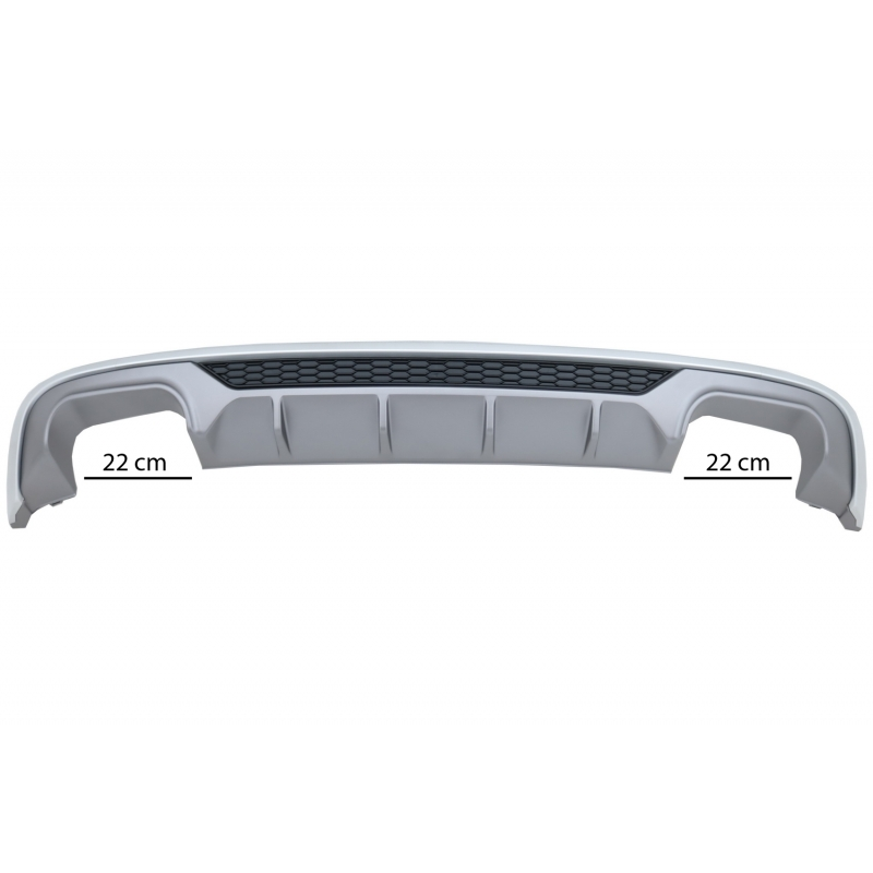 Rear Bumper Valance Diffuser suitable for AUDI A3 8V Facelift Hatchback Sportback (2016-2019) Standard Bumper (SE) S3 Design