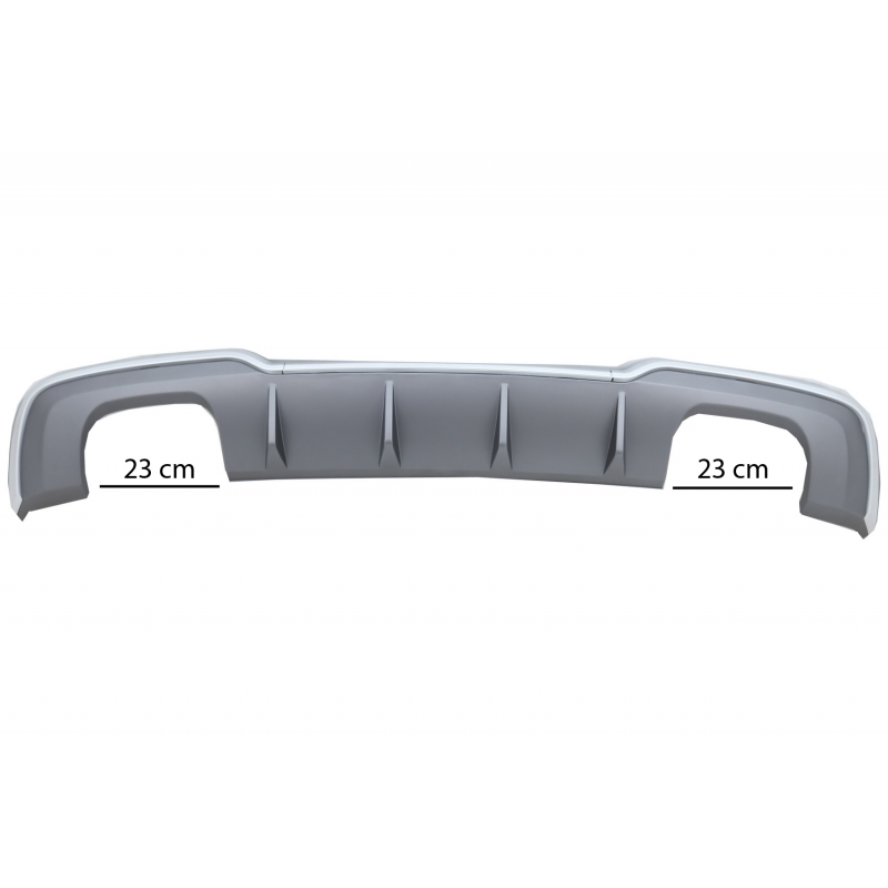 Rear Bumper Valance Diffuser suitable for Audi A3 8V Facelift (2016-2019) S-Line Bumper Hatchback Sportback S3 Design