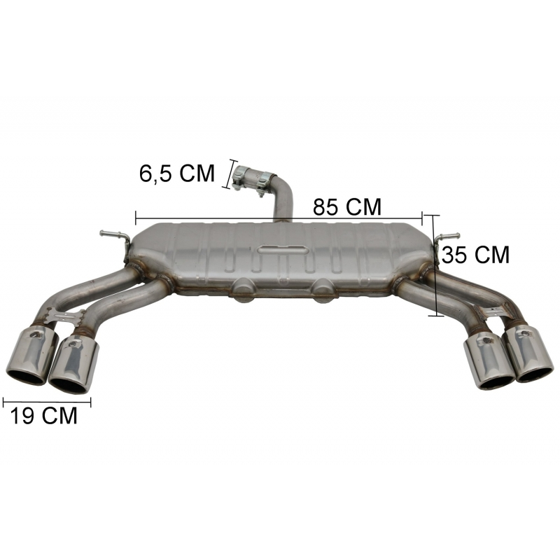 Complete Exhaust System suitable for AUDI A3 8V Sedan / Cabrio (2012-2019) S3 Design