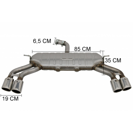 Complete Exhaust System suitable for AUDI A3 8V Sedan / Cabrio (2012-2019) S3 Design Complete Exhaust System suitable for AUDI A3 8V Sedan / Cabrio (2012-2019) S3 Design