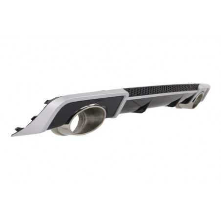 Rear Bumper Valance Diffuser & Exhaust Tips suitable for AUDI A3 8V Sedan Cabrio (2012-2015) RS3 Design Rear Bumper Valance Diffuser & Exhaust Tips suitable for AUDI A3 8V Sedan Cabrio (2012-2015) RS3 Design