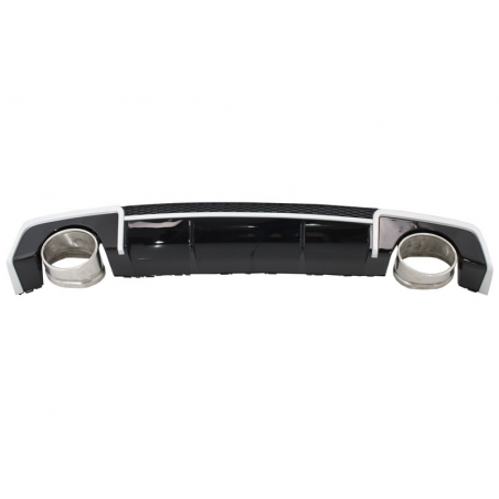 Rear Bumper Valance Diffuser & Exhaust Tips suitable for AUDI A3 8V Sedan Cabrio (2012-2015) RS3 Design Rear Bumper Valance Diffuser & Exhaust Tips suitable for AUDI A3 8V Sedan Cabrio (2012-2015) RS3 Design