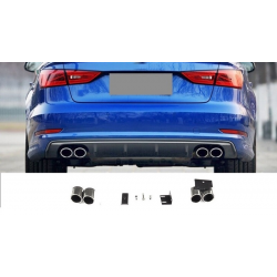 Exhaust Muffler Tips Tail Pipes suitable for AUDI A3 8V Sedan Sportback Coupe (2012-2017) S3 Quad Design