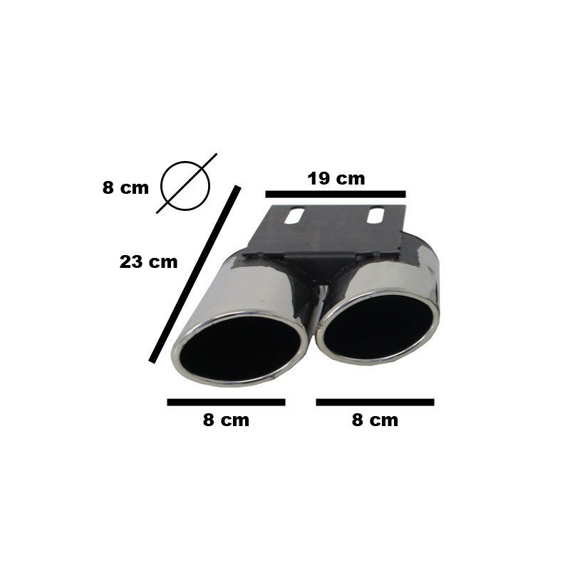 Exhaust Muffler Tips Tail Pipes suitable for AUDI A3 8V Sedan Sportback Coupe (2012-2017) S3 Quad Design