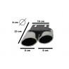 Exhaust Muffler Tips Tail Pipes suitable for AUDI A3 8V Sedan Sportback Coupe (2012-2017) S3 Quad Design Exhaust Muffler Tips Tail Pipes suitable for AUDI A3 8V Sedan Sportback Coupe (2012-2017) S3 Quad Design
