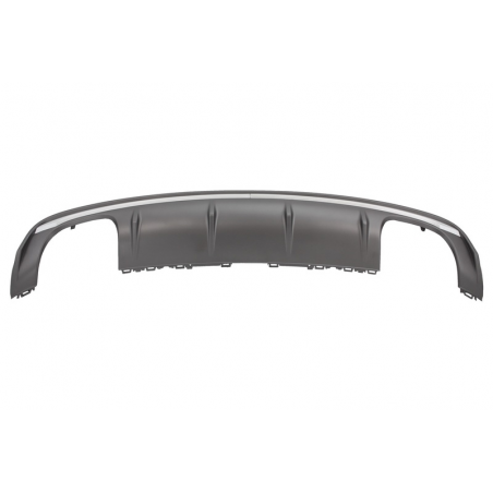 Rear Bumper Valance Air Diffuser suitable for AUDI A3 8V Sedan (2012-2015) S3 Design With Double Outlet Exhaust Tips Rear Bumper Valance Air Diffuser suitable for AUDI A3 8V Sedan (2012-2015) S3 Design With Double Outlet Exhaust Tips