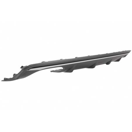 Rear Bumper Valance Air Diffuser suitable for AUDI A3 8V Sedan (2012-2015) S3 Design With Double Outlet Exhaust Tips Rear Bumper Valance Air Diffuser suitable for AUDI A3 8V Sedan (2012-2015) S3 Design With Double Outlet Exhaust Tips