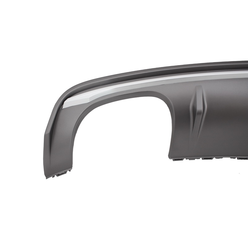 Rear Bumper Valance Air Diffuser suitable for AUDI A3 8V Sedan (2012-2015) S3 Design With Double Outlet Exhaust Tips