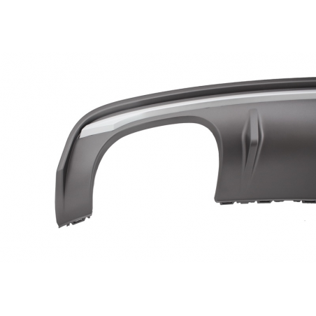Rear Bumper Valance Air Diffuser suitable for AUDI A3 8V Sedan (2012-2015) S3 Design With Double Outlet Exhaust Tips Rear Bumper Valance Air Diffuser suitable for AUDI A3 8V Sedan (2012-2015) S3 Design With Double Outlet Exhaust Tips