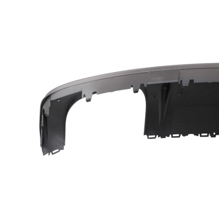 Rear Bumper Valance Air Diffuser suitable for AUDI A3 8V Sedan (2012-2015) S3 Design With Double Outlet Exhaust Tips Rear Bumper Valance Air Diffuser suitable for AUDI A3 8V Sedan (2012-2015) S3 Design With Double Outlet Exhaust Tips
