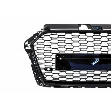 Badgeless Front Grille suitable for AUDI A3 8V Facelift (2017-2018) RS3 Design Piano Black Badgeless Front Grille suitable for AUDI A3 8V Facelift (2017-2018) RS3 Design Piano Black