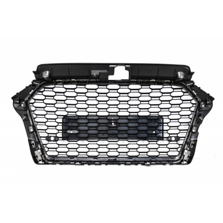 Badgeless Front Grille suitable for AUDI A3 8V Facelift (2017-2018) RS3 Design Piano Black Badgeless Front Grille suitable for AUDI A3 8V Facelift (2017-2018) RS3 Design Piano Black