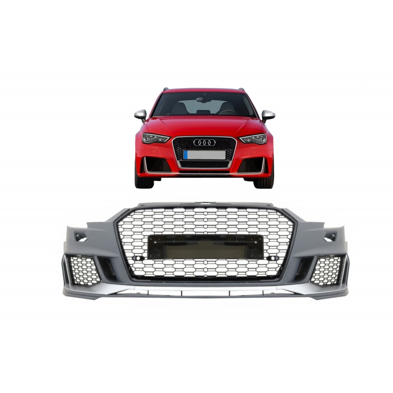Front Bumper suitable for AUDI A3 8V Facelift (2016-2019) Sedan/Cabrio RS3 Brilliant Black Design