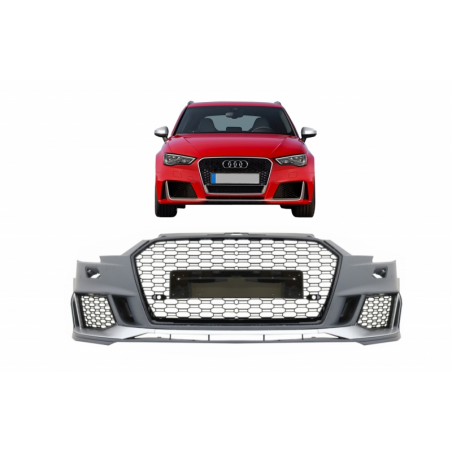 Front Bumper suitable for AUDI A3 8V Facelift (2016-2019) Sedan/Cabrio RS3 Brilliant Black Design Front Bumper suitable for AUDI A3 8V Facelift (2016-2019) Sedan/Cabrio RS3 Brilliant Black Design